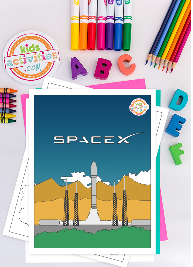 Here is how to download the coolest spacex rocket launch printables kids activities blog