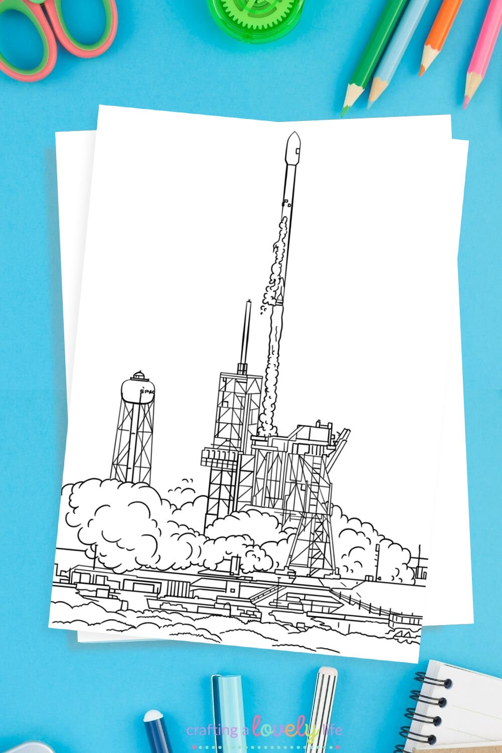 Spacex coloring pages printable colouring sheets digital download elon musk spacex starship starship orbital nasa spaceflight