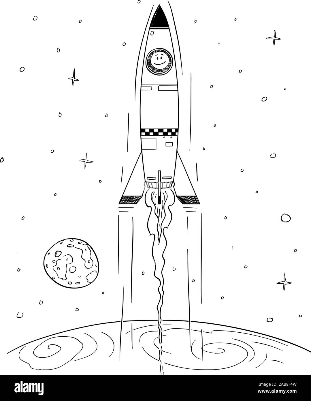 Space rocket black and white stock photos images