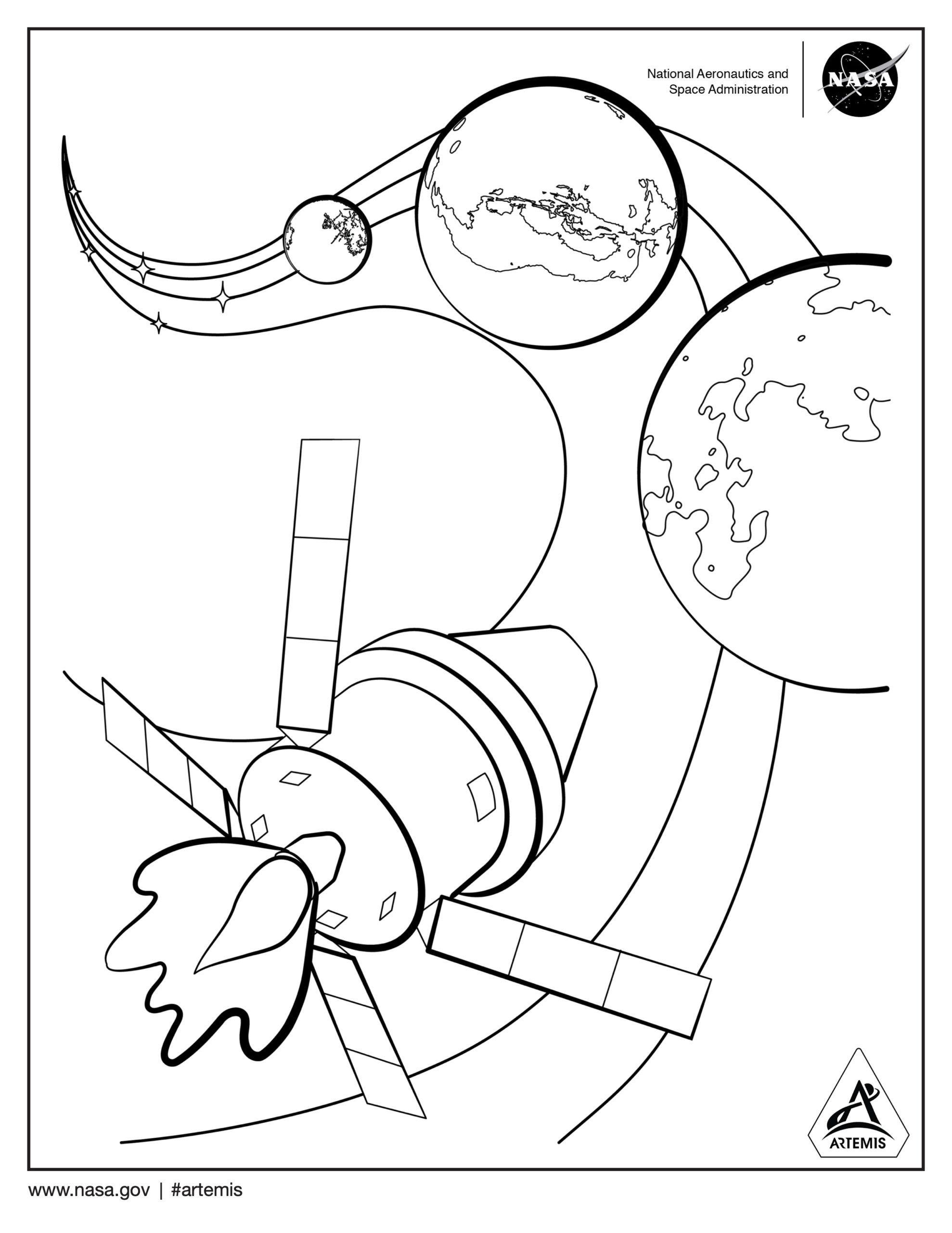 Stay busy with nasas artemis coloring and activity pages