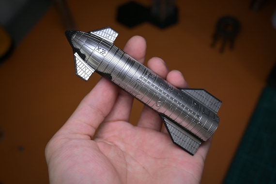 Starship on launchpad spacex starship super heavy display model