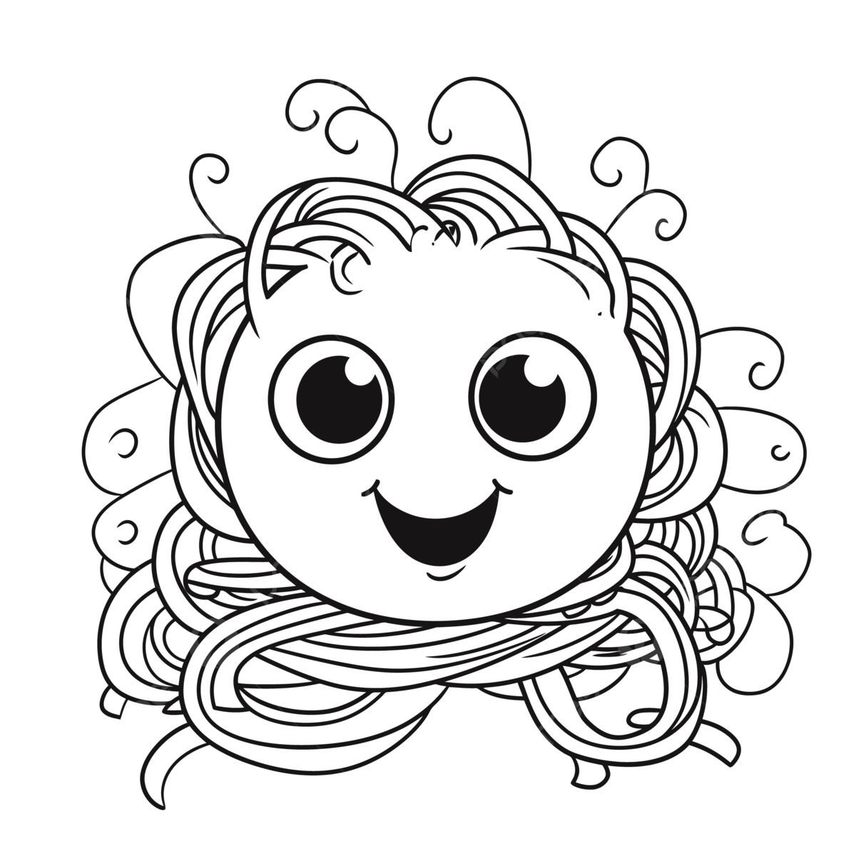 Coloring page for kids for spaghetti outline sketch drawing vector tangling drawing tangling outline tangling sketch png and vector with transparent background for free download