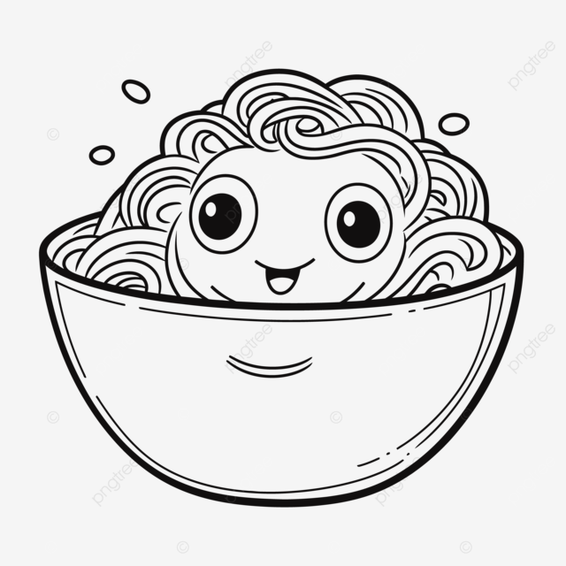 Cartoon illustration of noodles with faces coloring pages outline sketch drawing vector spaghetti drawing spaghetti outline spaghetti sketch png and vector with transparent background for free download