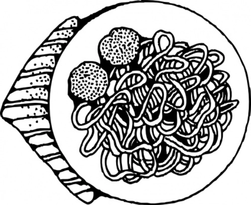 Spaghetti and meatballs clip art clipart for free download
