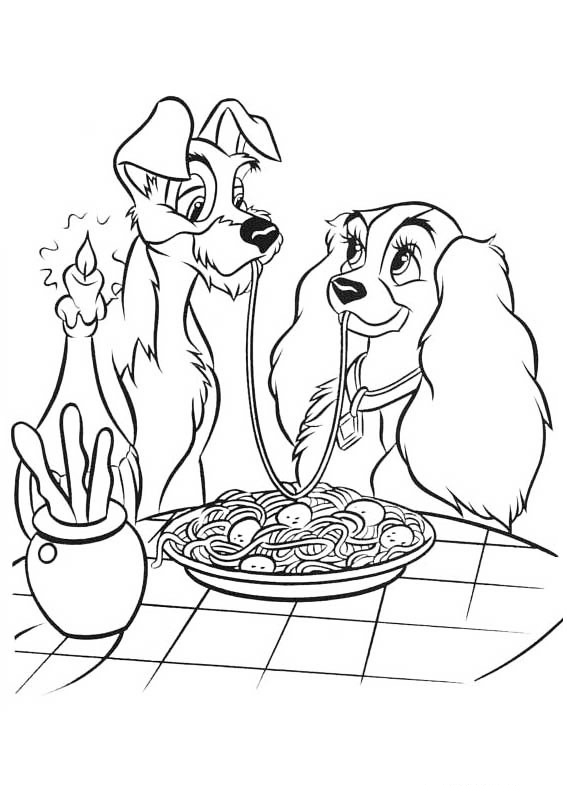 Pasta coloring pages