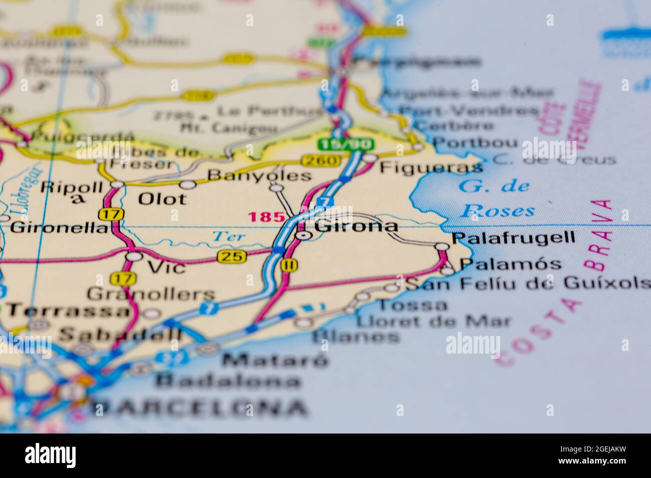 Mappa di girona spagna immagini e fotografie stock ad alta risoluzione