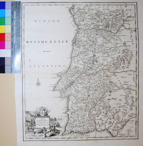 Carta geografica del regno di portogallo â