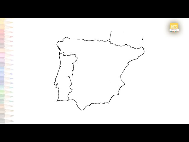 Spain and portugal ap drawing outline drawings how to draw spain and portugal ap step by step