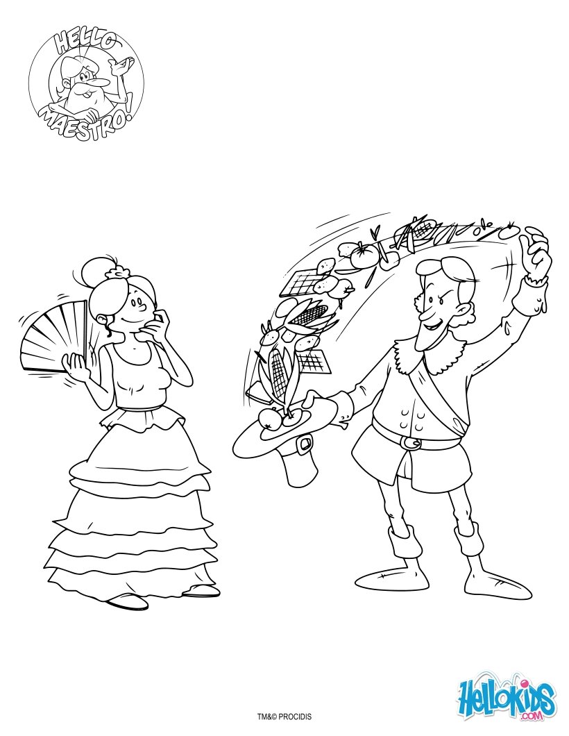 Spain coloring pages