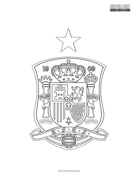 Spain football coloring page