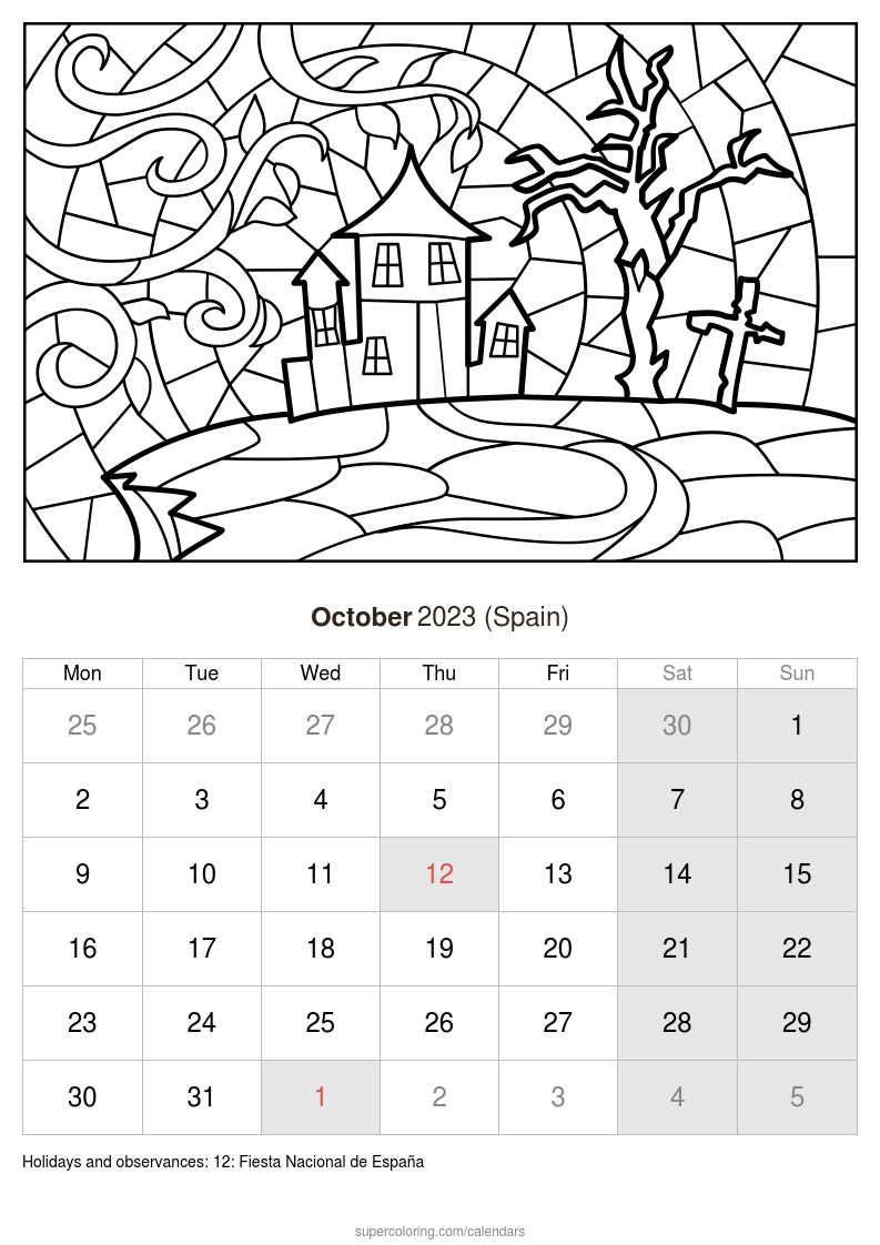 October calendar