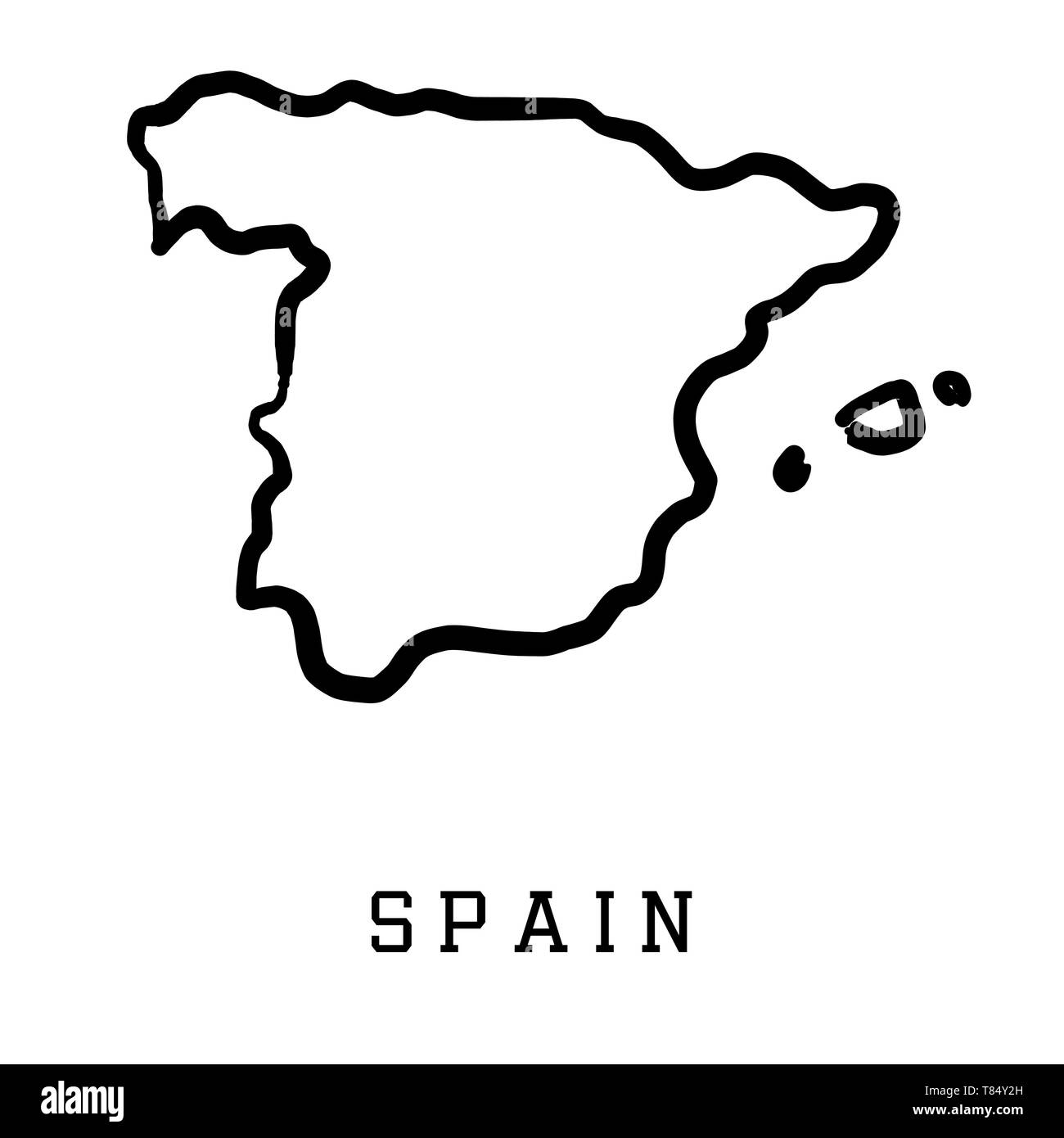 Spain map outline hi