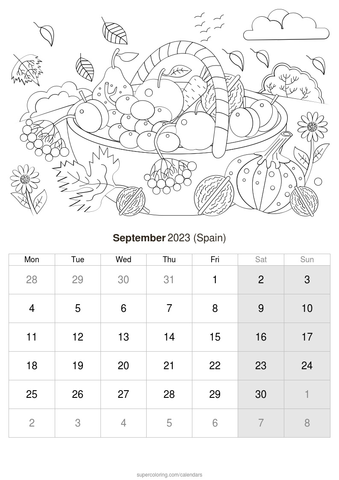 September calendar