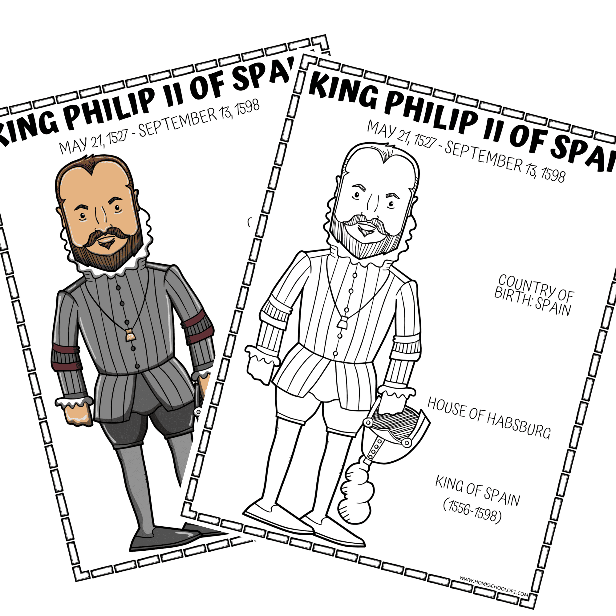 King philip ii of spain unit study