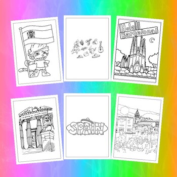 Spain coloring pages tpt