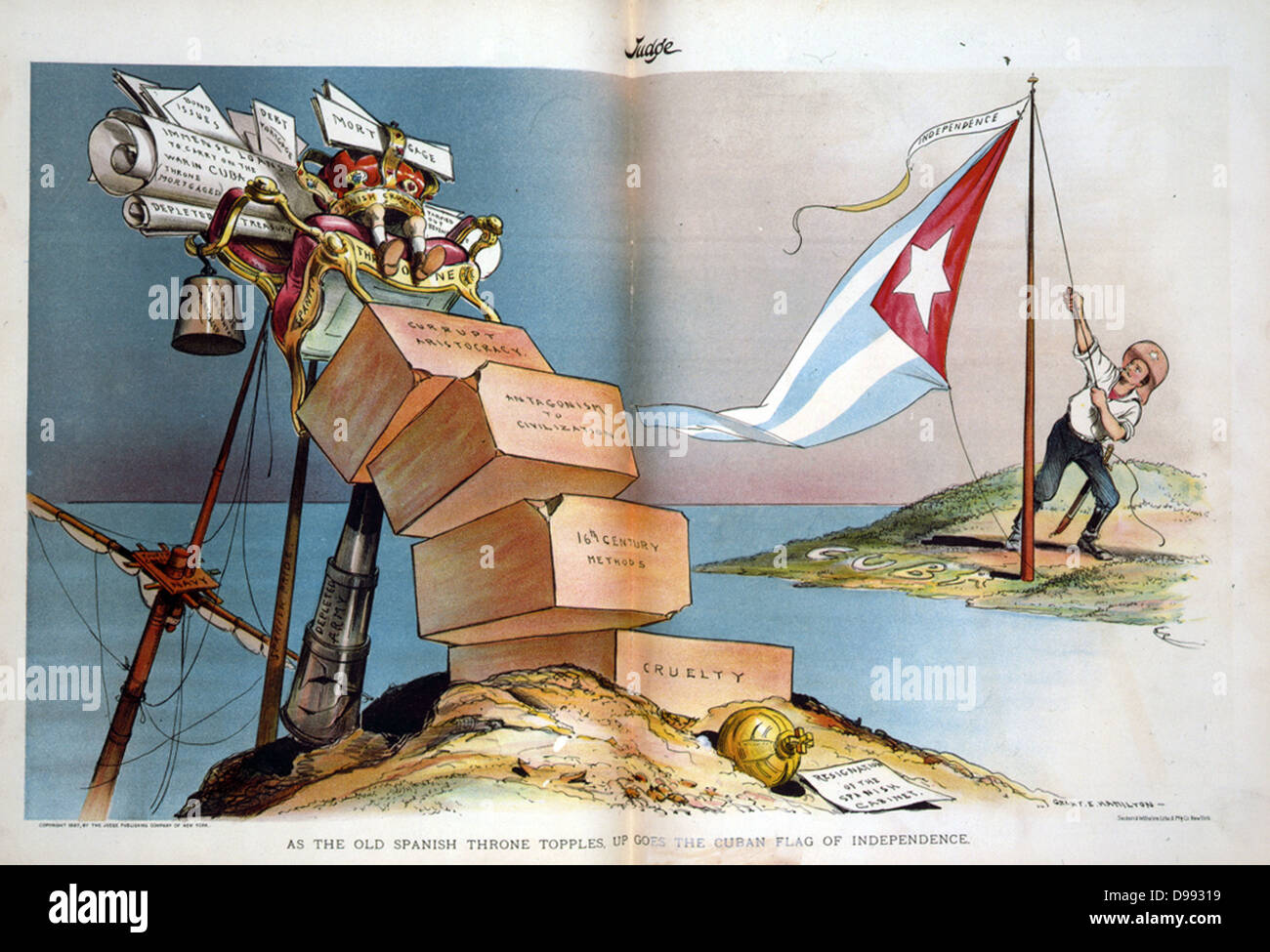 Spanish american war cartoon hi
