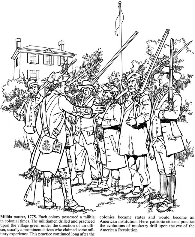 Wele to dover publications coloring books colonial america coloring pages