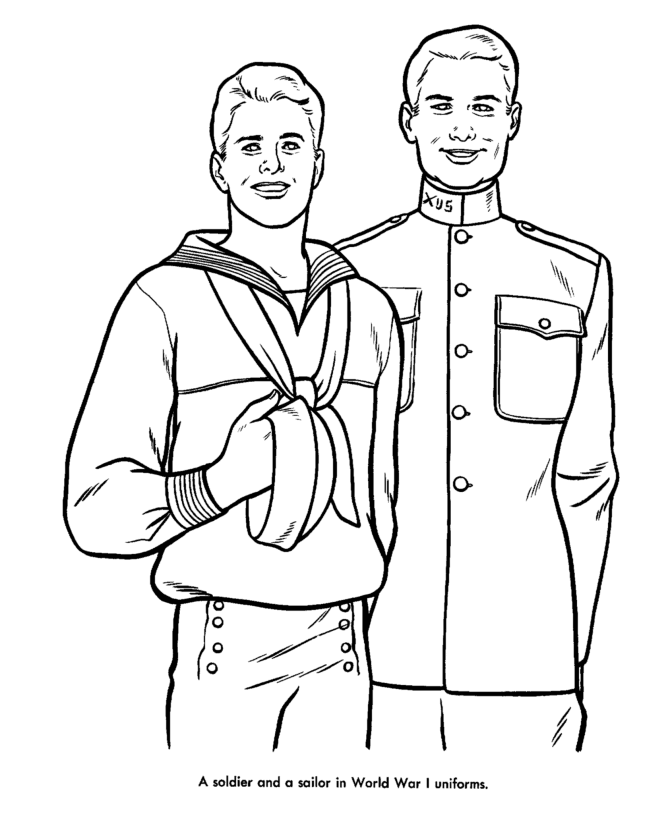 Veterans day coloring pages