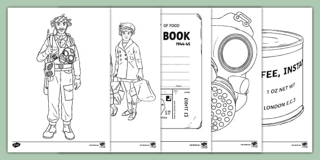 World war two coloring sheets teacher