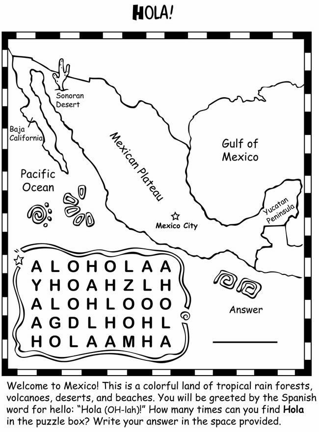 Discover mexico activity and coloring book