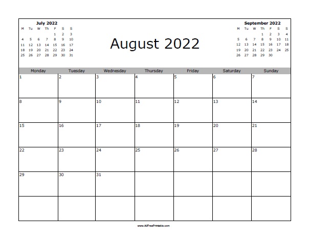 Calendars â free printable