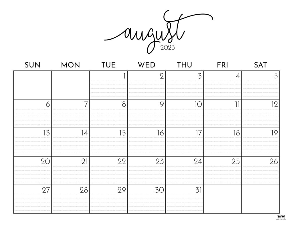August calendars