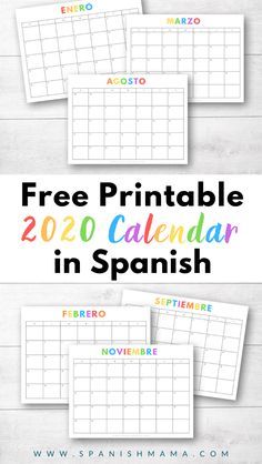 Printable calendar in spanish calendar chore cards printable calendar
