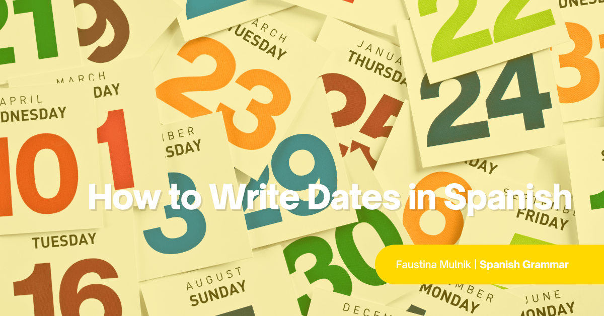 How to write dates in