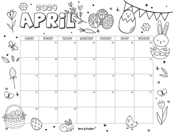 Free printable april calendars coloring calendar free printable calendar templates calendar
