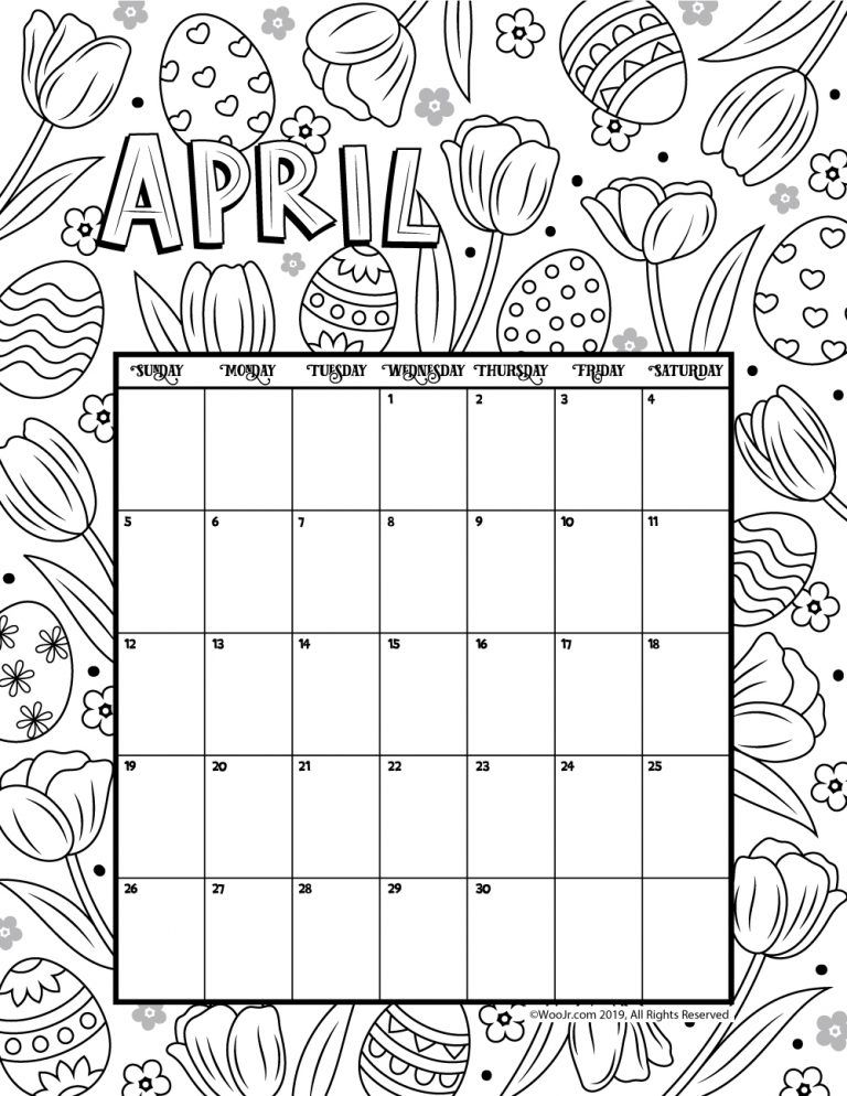 April coloring calendar woo jr kids activities childrens publishing kids calendar coloring calendar calendar pages