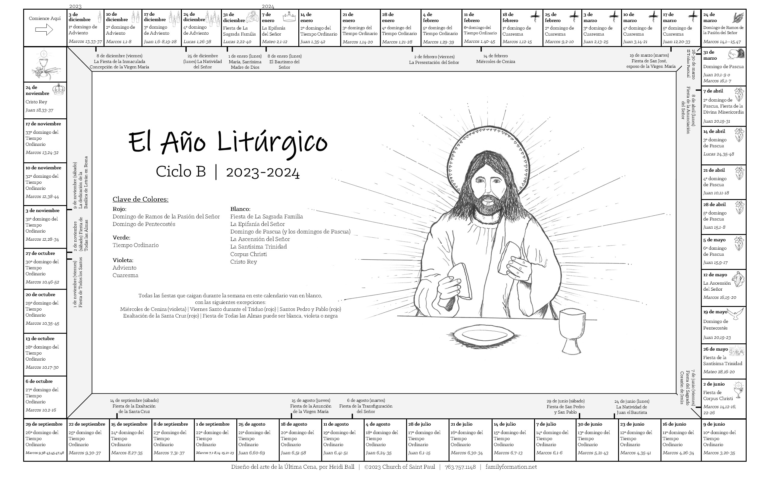Liturgical calendars family formation
