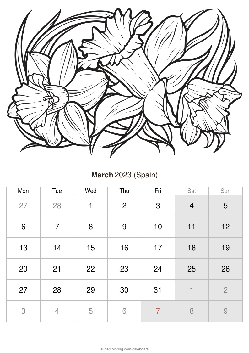 March calendar