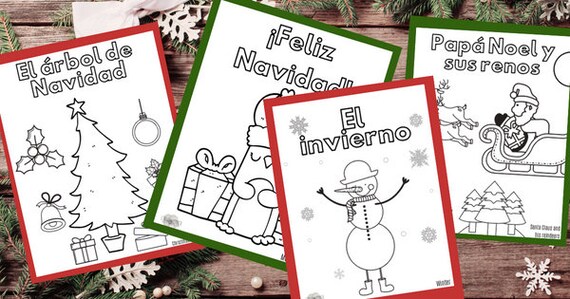 Christmas coloring pages in spanish
