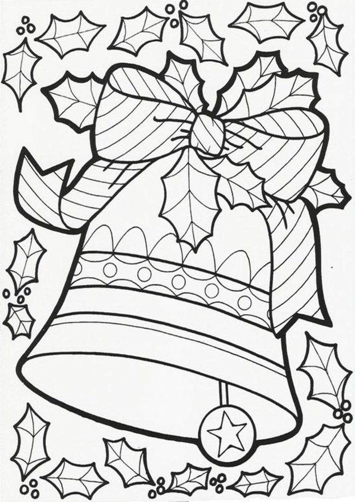 Free easy to print christmas coloring pages