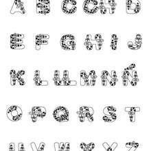 Spanish christmas candy letters coloring pages