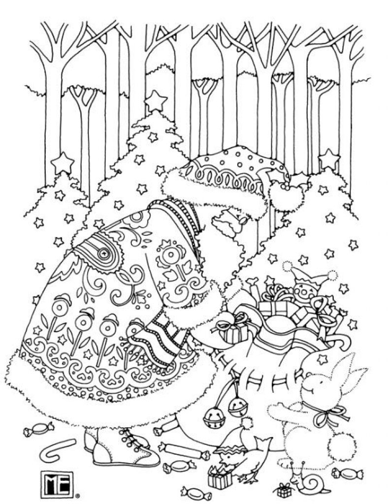 Christmas coloring pages for adults