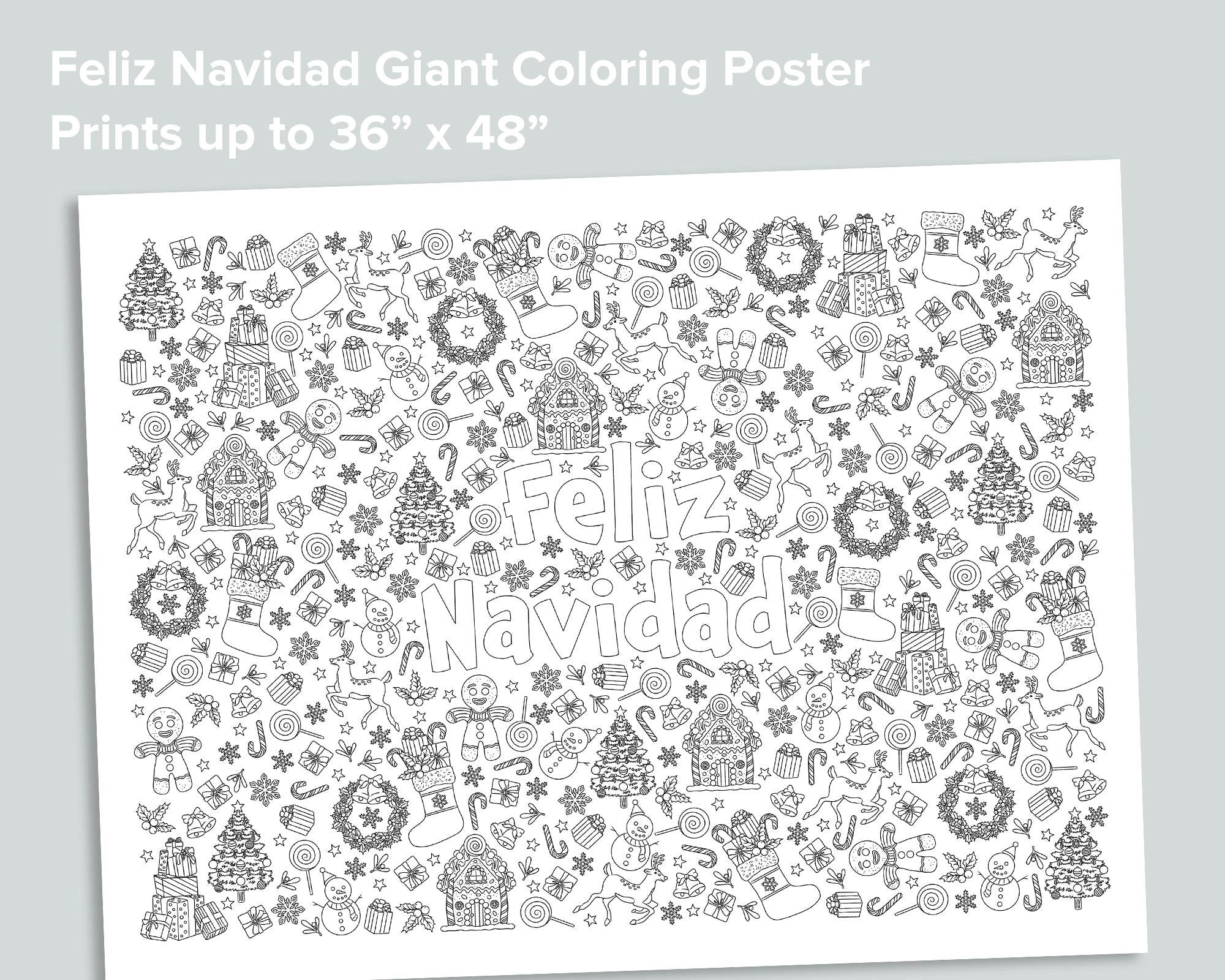 Merry christmas coloring poster â mornings together