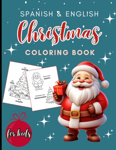 Spanish and english christmas coloring book for kids holiday bilingual colouring pages for children by betty italian