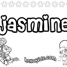 Jasmine coloring pages