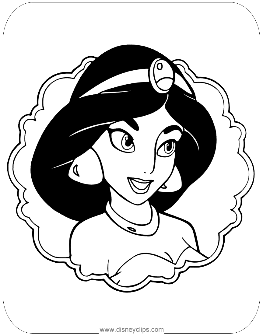 Jasmine coloring page disney coloring pages jasmine drawing disney art drawings