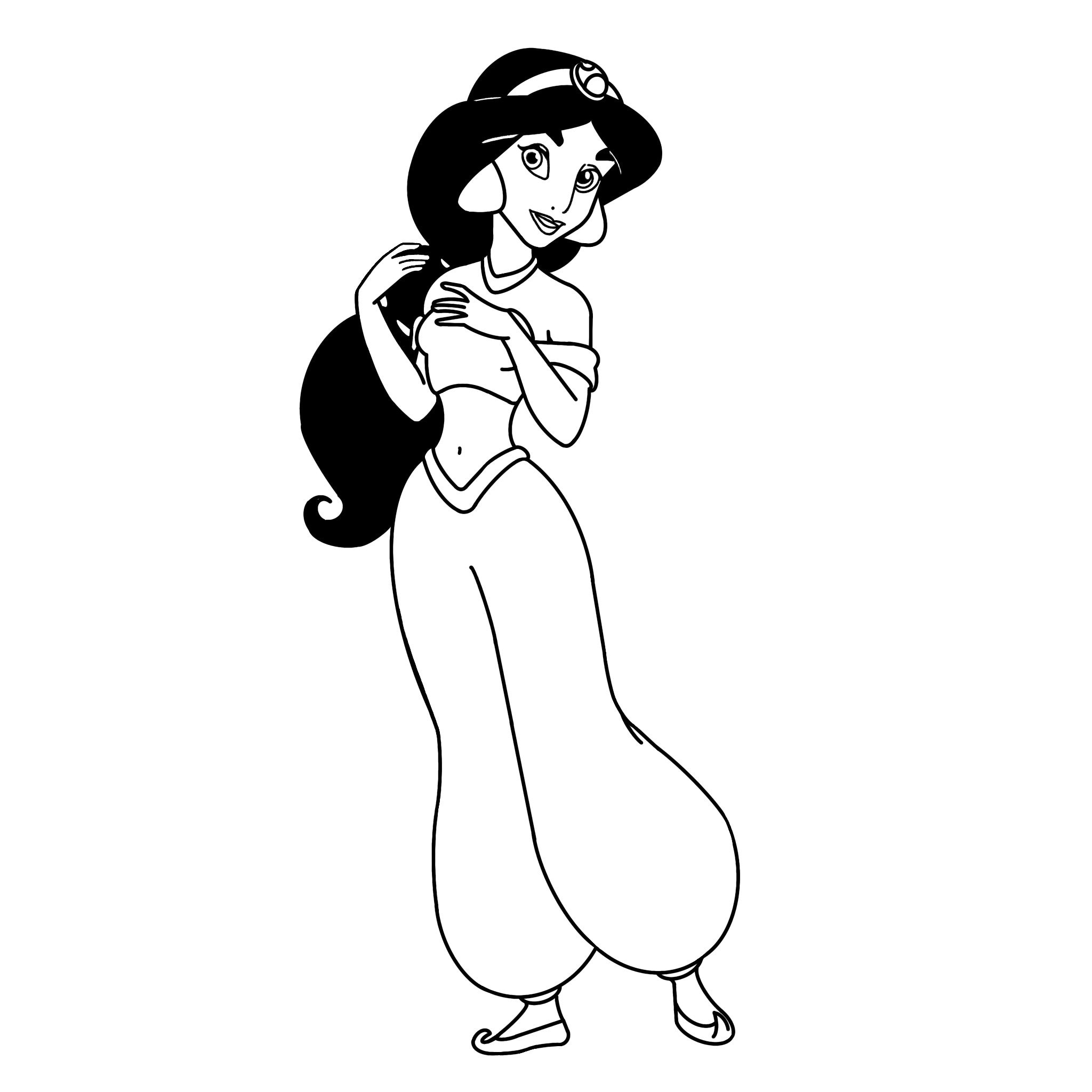 Princess jasmine aladdin svgpdfpngjpeg digital files