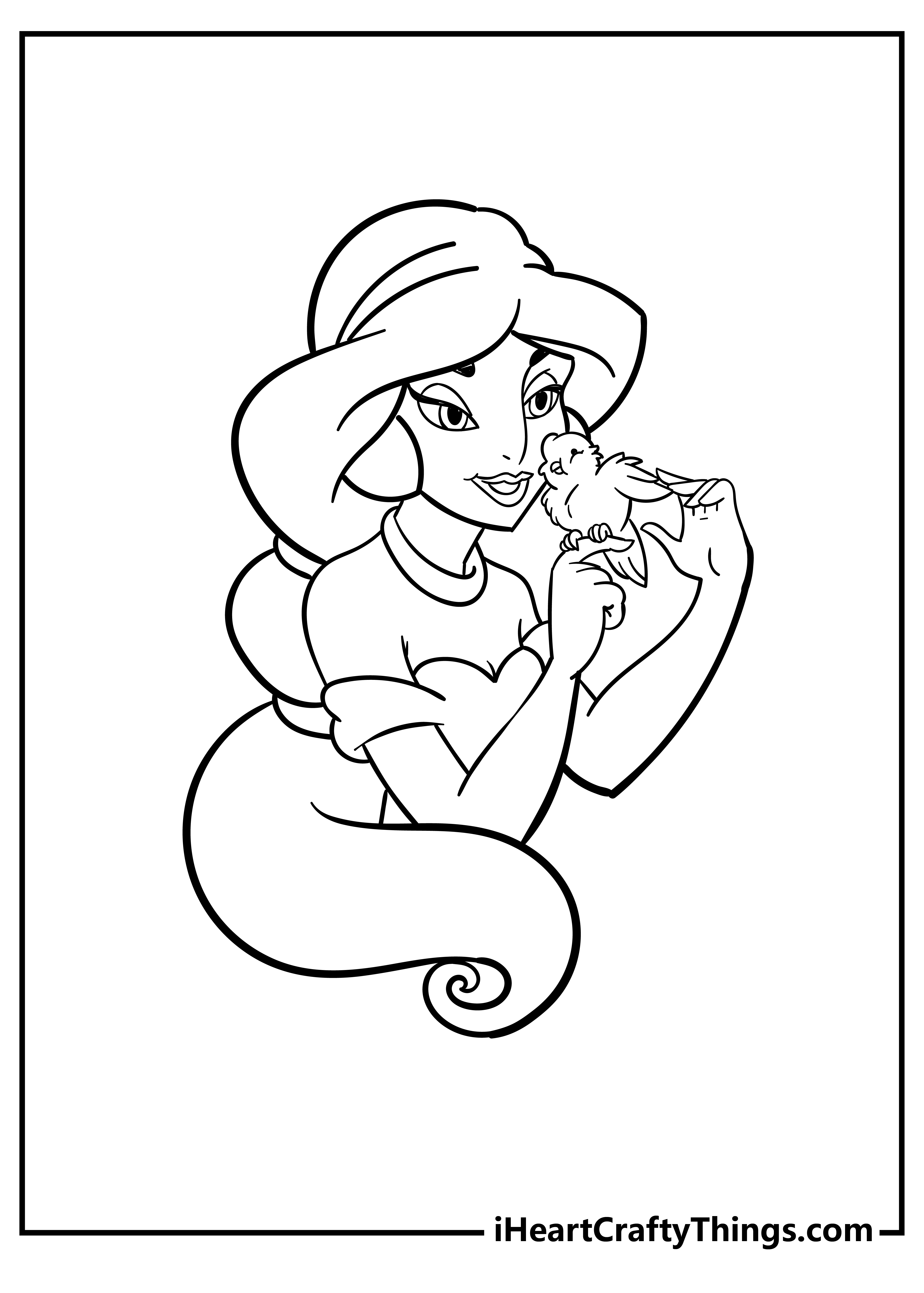 Jasmine coloring pages free printables