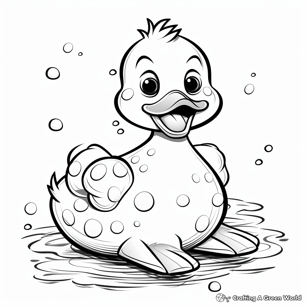 Rubber duck coloring pages