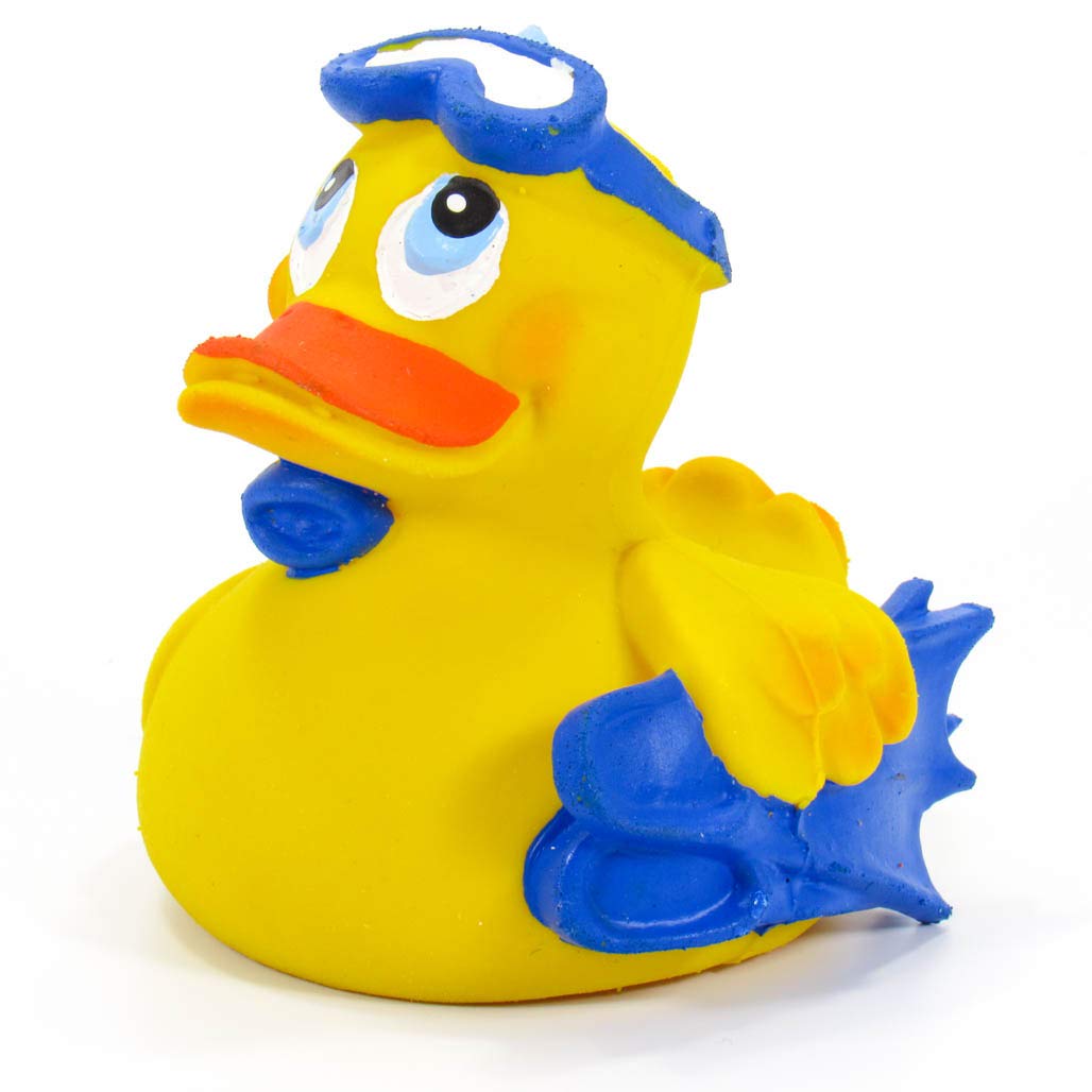 Lanco snorkeling rubber duck bath toy all natural organic eco friendly squeaker collectable â imported from barcelona spain toys games