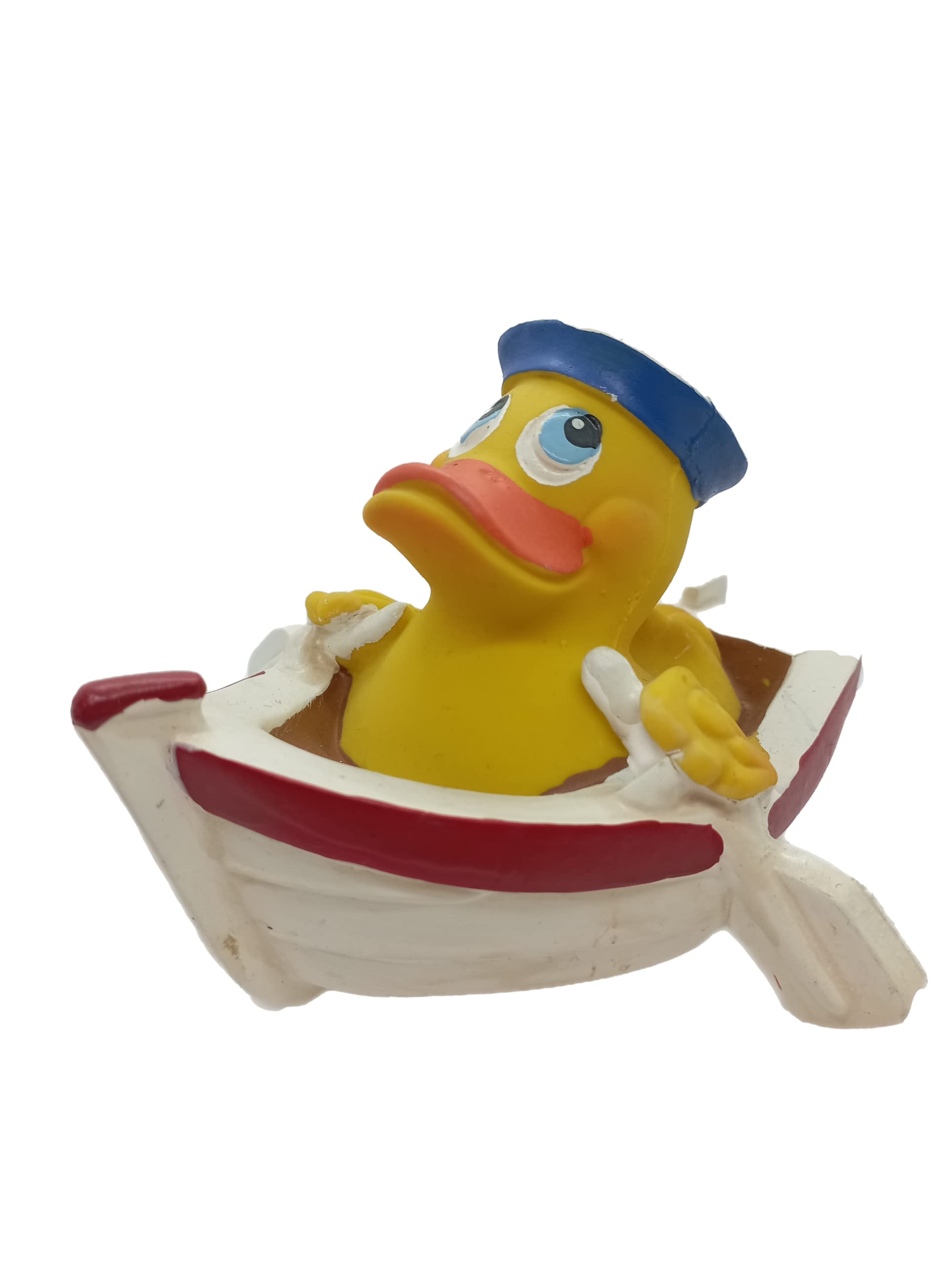 Row boat rubber duck bath toy all natural organic eco friendly squeaker imported from barcelona spain toys games