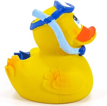 Lanco snorkeling rubber duck bath toy all natural organic eco friendly squeaker collectable â imported from barcelona spain toys games