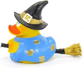 Lanco witch halloween rubber duck bath toy all natural organic eco friendly squeaker imported from barcelona spain toys games