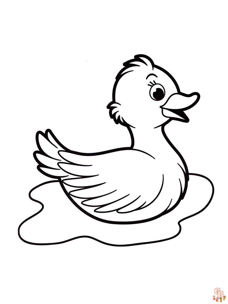 Delightful duck coloring pages for kids