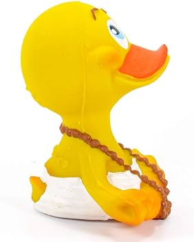 Yoga yogi meditation rubber duck bath toy all natural organic eco friendly squeaker imported from barcelona spain toys games
