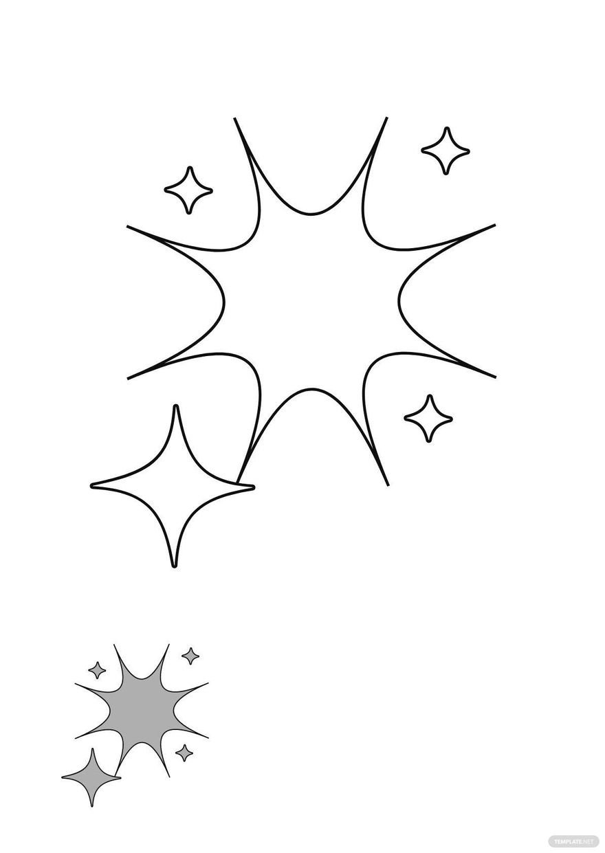 Free glitter sparkle coloring page